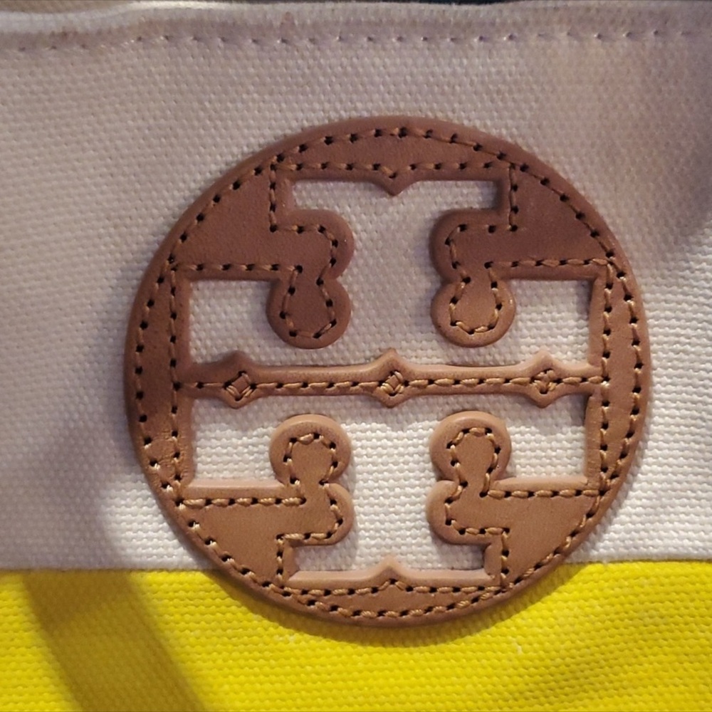 Tory Burch Canvas & Leather Tote